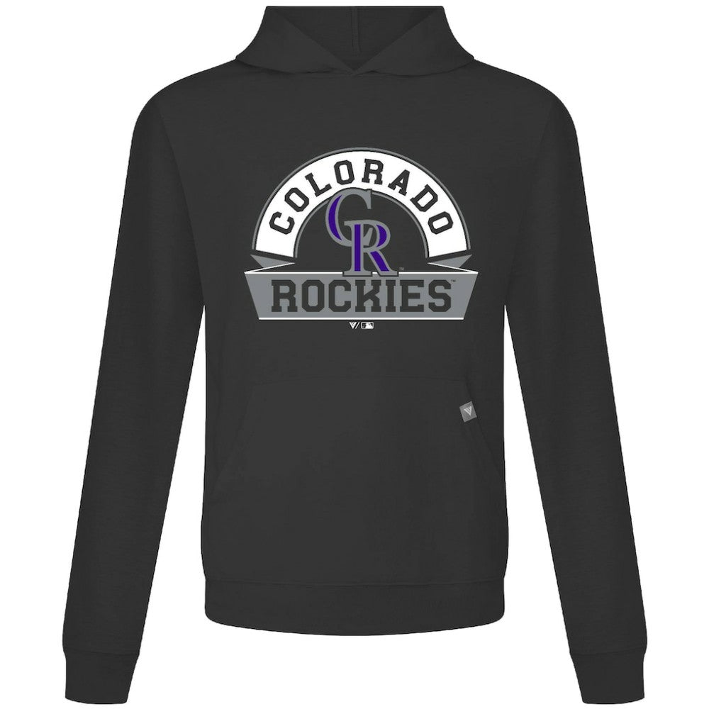 Colorado Rockies Levelwear Relay Banner Arch Pullover Hoodie Black