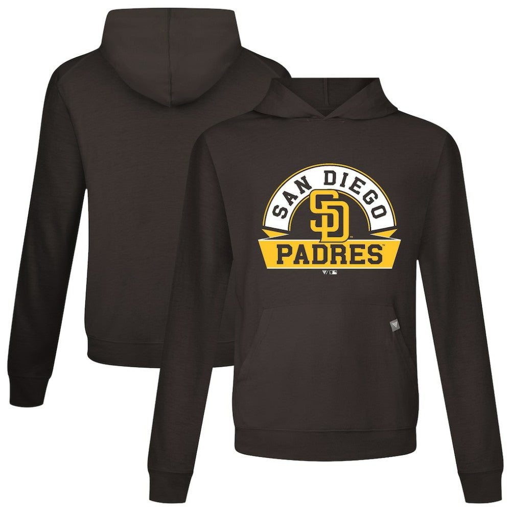 San Diego Padres Levelwear Relay Banner Arch Pullover Hoodie Brown
