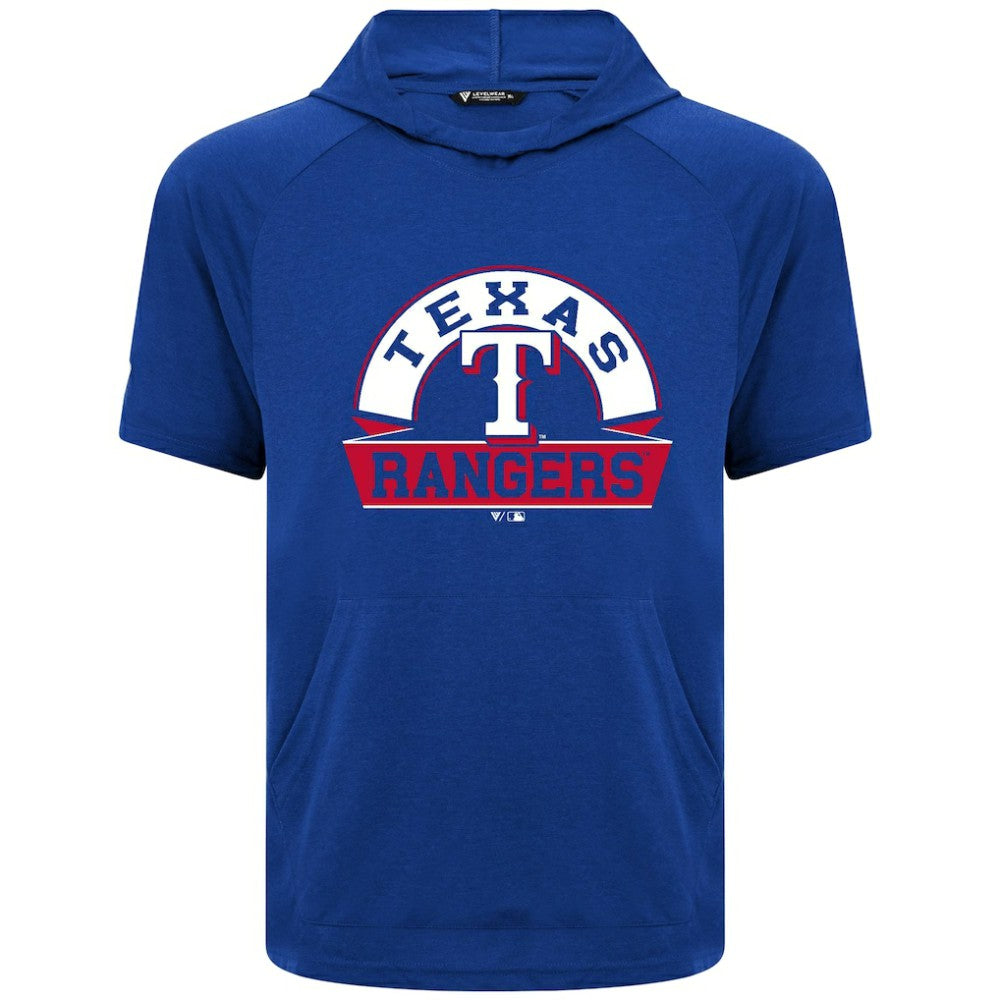Texas Rangers Levelwear Phase Banner Arch Hoodie T-Shirt Royal