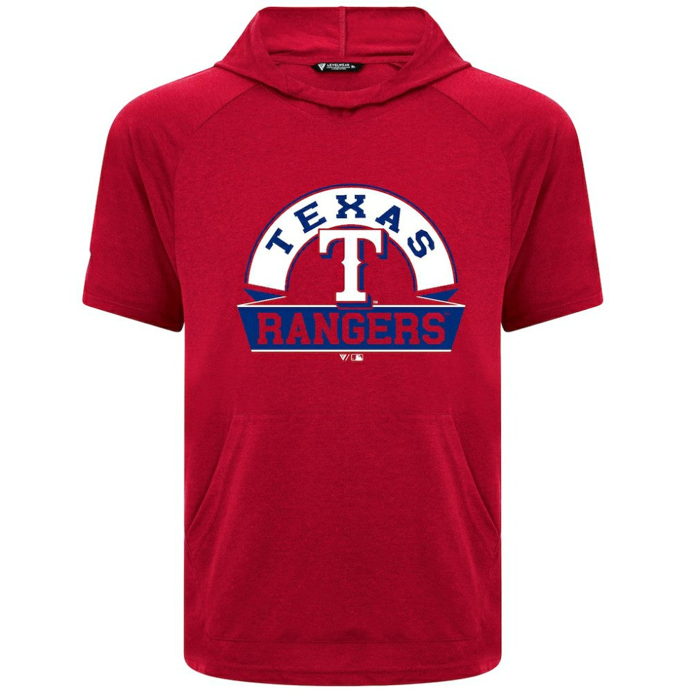Texas Rangers Levelwear Phase Banner Arch Hoodie T-Shirt Red