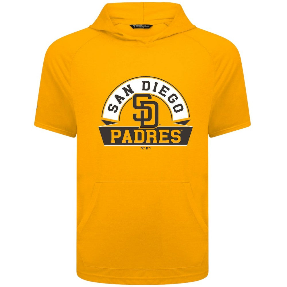 San Diego Padres Levelwear Phase Banner Arch Hoodie T-Shirt Gold