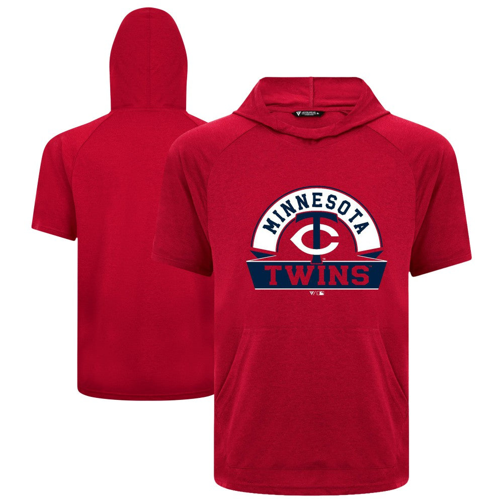 Minnesota Twins Levelwear Phase Banner Arch Hoodie T-Shirt Red