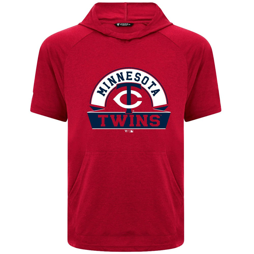Minnesota Twins Levelwear Phase Banner Arch Hoodie T-Shirt Red