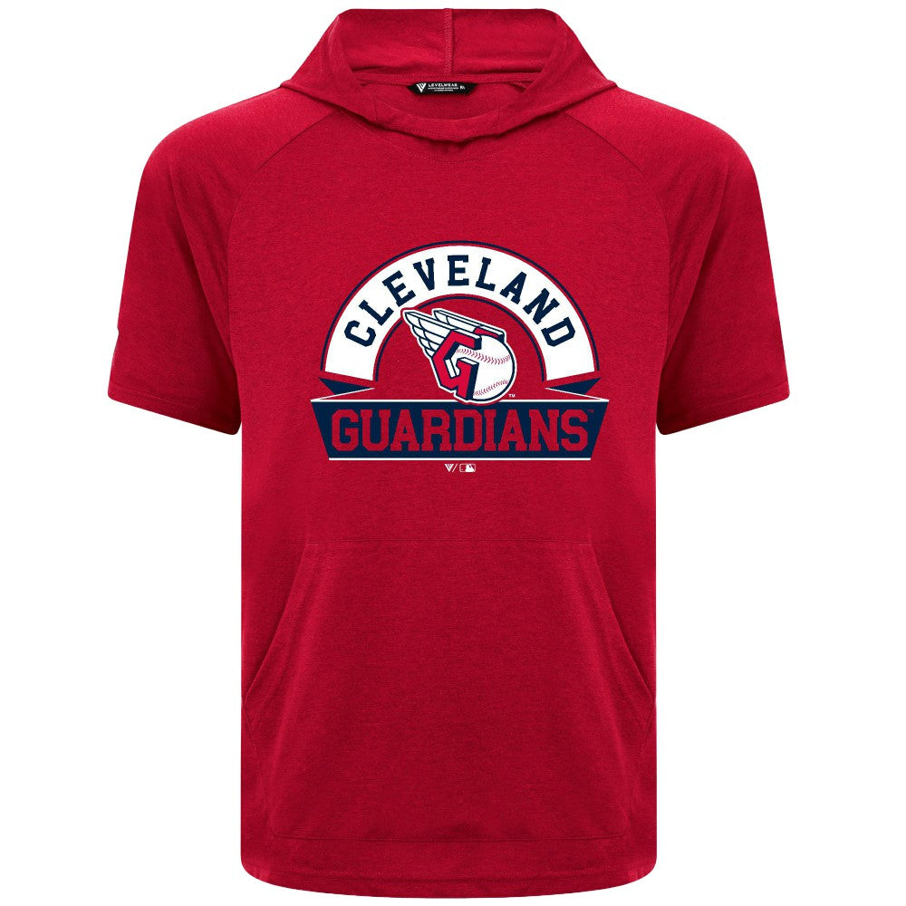 Cleveland Guardians Levelwear Phase Banner Arch Hoodie T-Shirt Red