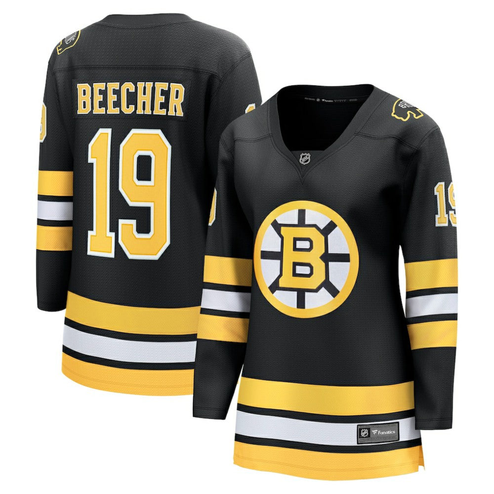 John Beecher Boston Bruins Fanatics Women's Home Breakaway Player Jersey - Black Jerseys