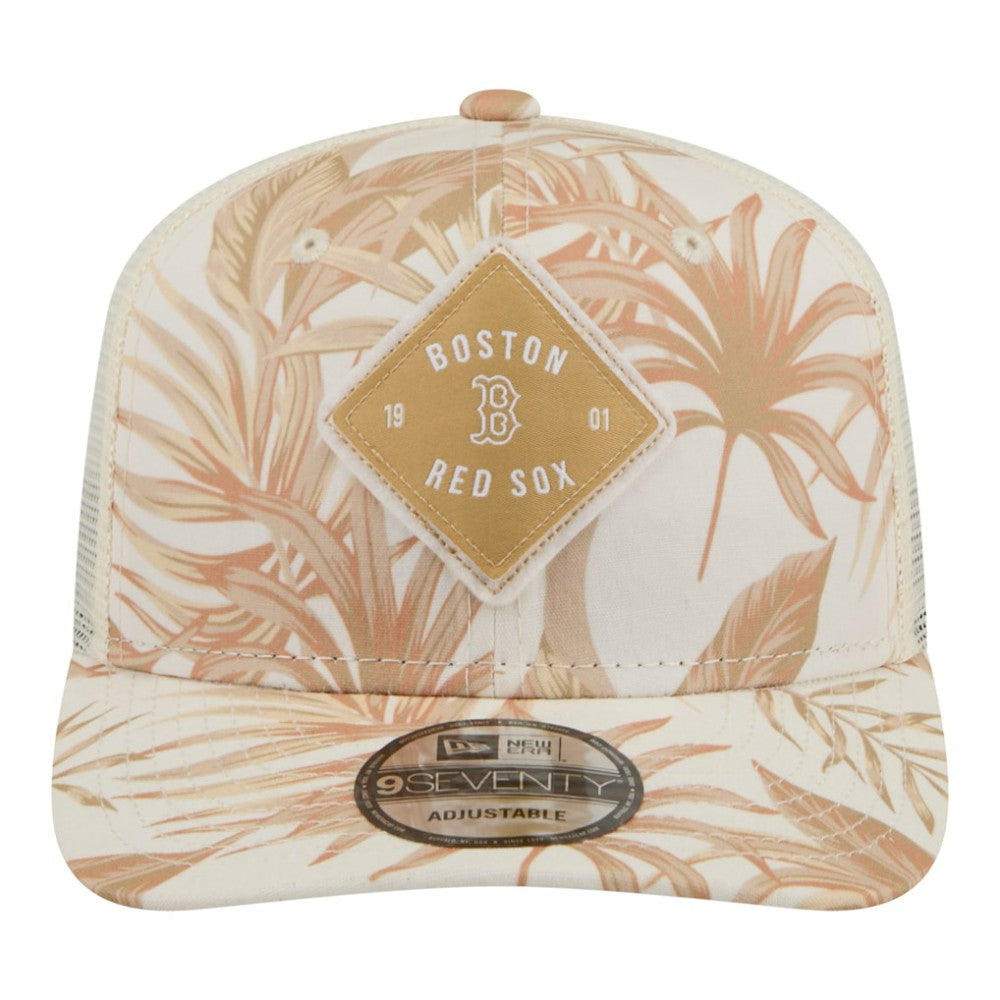 Boston Red Sox Tonal Palm 9SEVENTY Adjustable Trucker Hat Tan