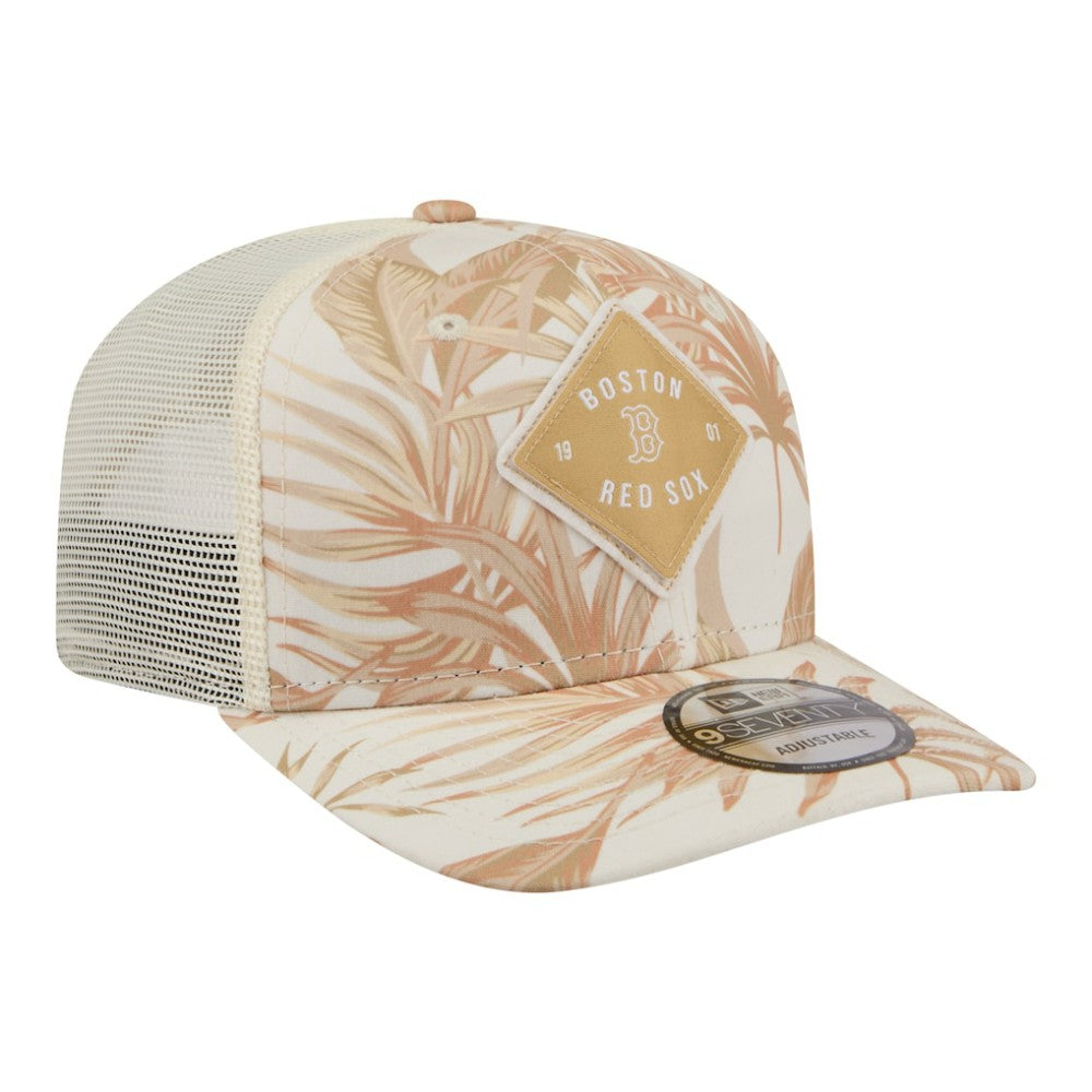 Boston Red Sox Tonal Palm 9SEVENTY Adjustable Trucker Hat Tan
