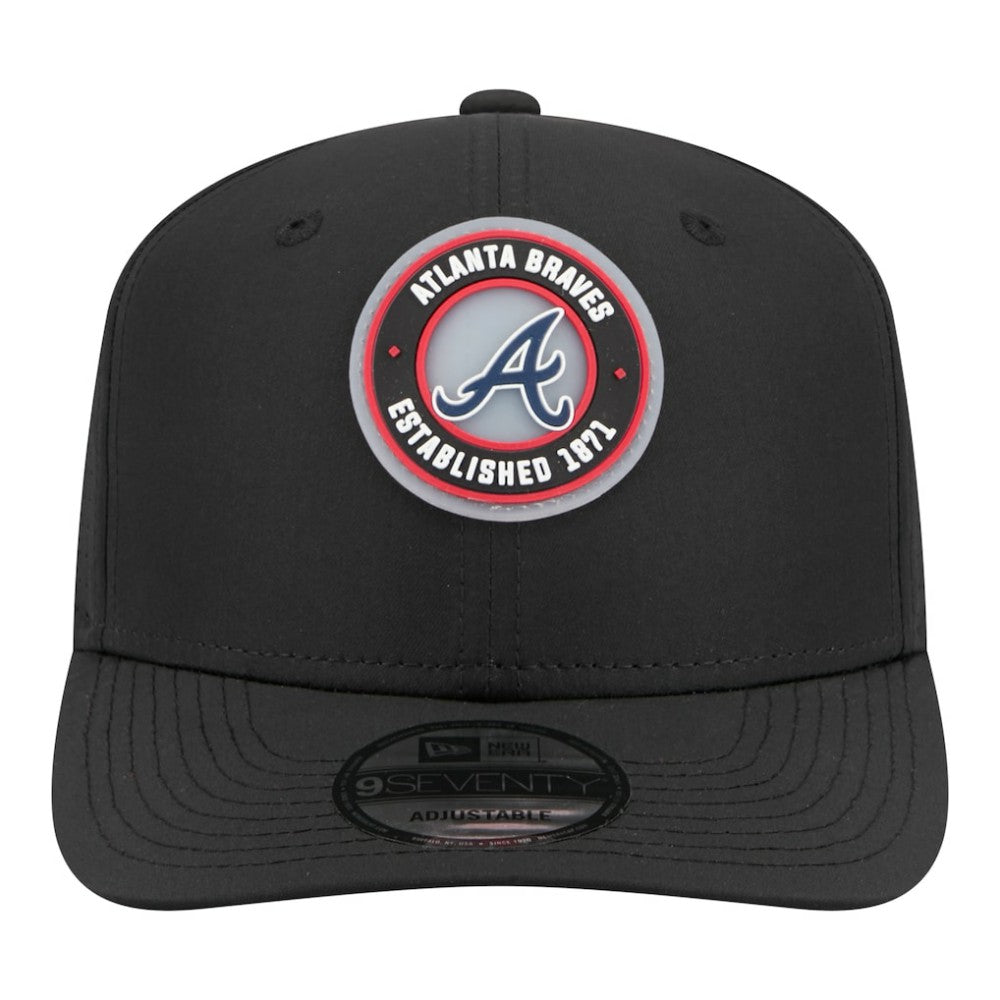 Atlanta Braves Circle 9SEVENTY Adjustable Hat Black