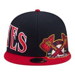 Atlanta Braves Stretched Two-Tone 9FIFTY Adjustable Hat Navy/Red