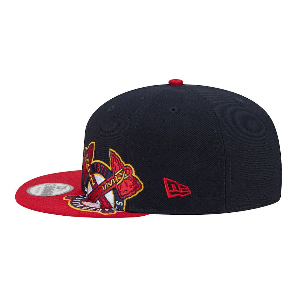 Atlanta Braves Stretched Two-Tone 9FIFTY Adjustable Hat Navy/Red