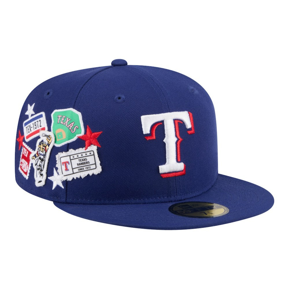 Texas Rangers City Patch 59FIFTY Fitted Hat Royal