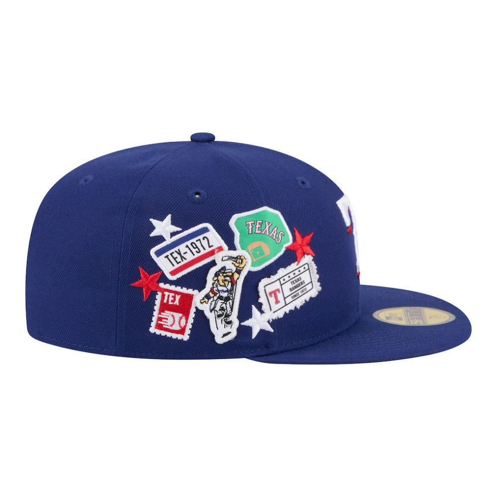 Texas Rangers City Patch 59FIFTY Fitted Hat Royal