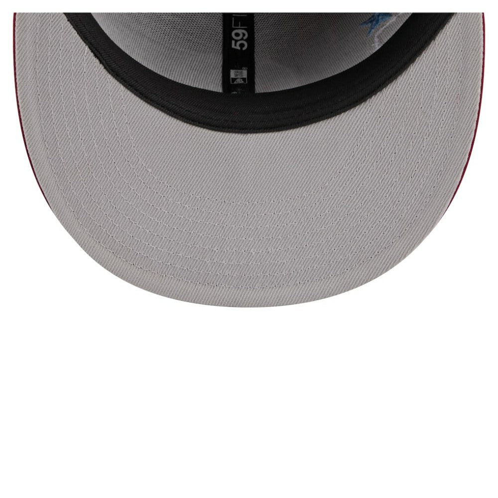 Philadelphia Phillies City Patch 59FIFTY Fitted Hat Burgundy