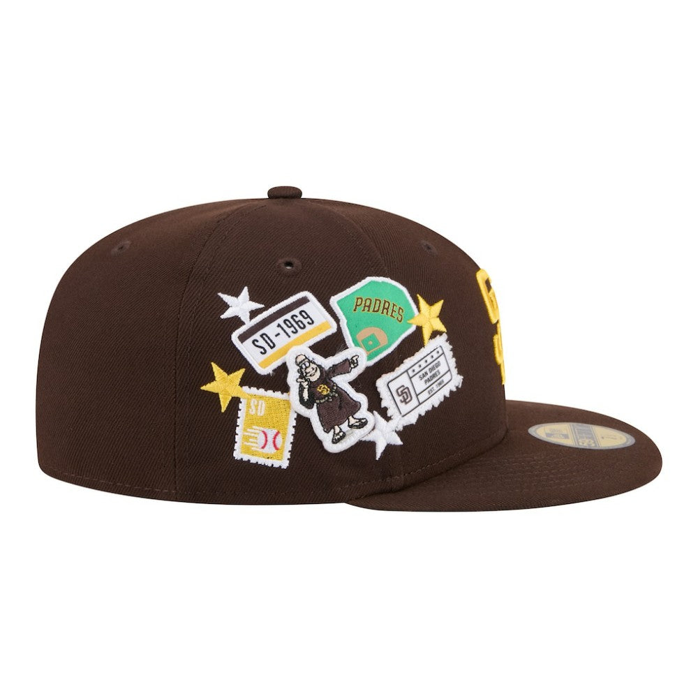 San Diego Padres City Patch 59FIFTY Fitted Hat Brown