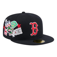 Boston Red Sox City Patch 59FIFTY Fitted Hat Navy