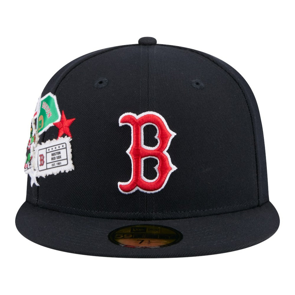 Boston Red Sox City Patch 59FIFTY Fitted Hat Navy