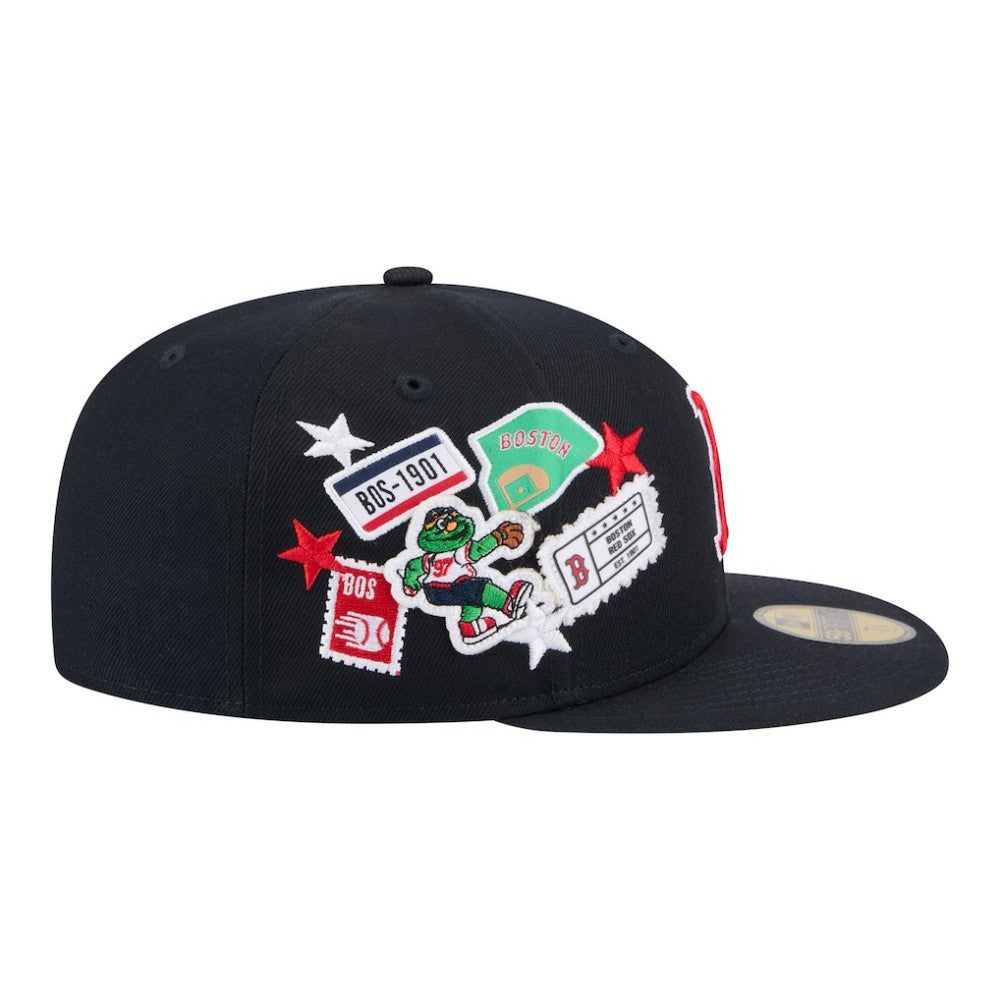 Boston Red Sox City Patch 59FIFTY Fitted Hat Navy