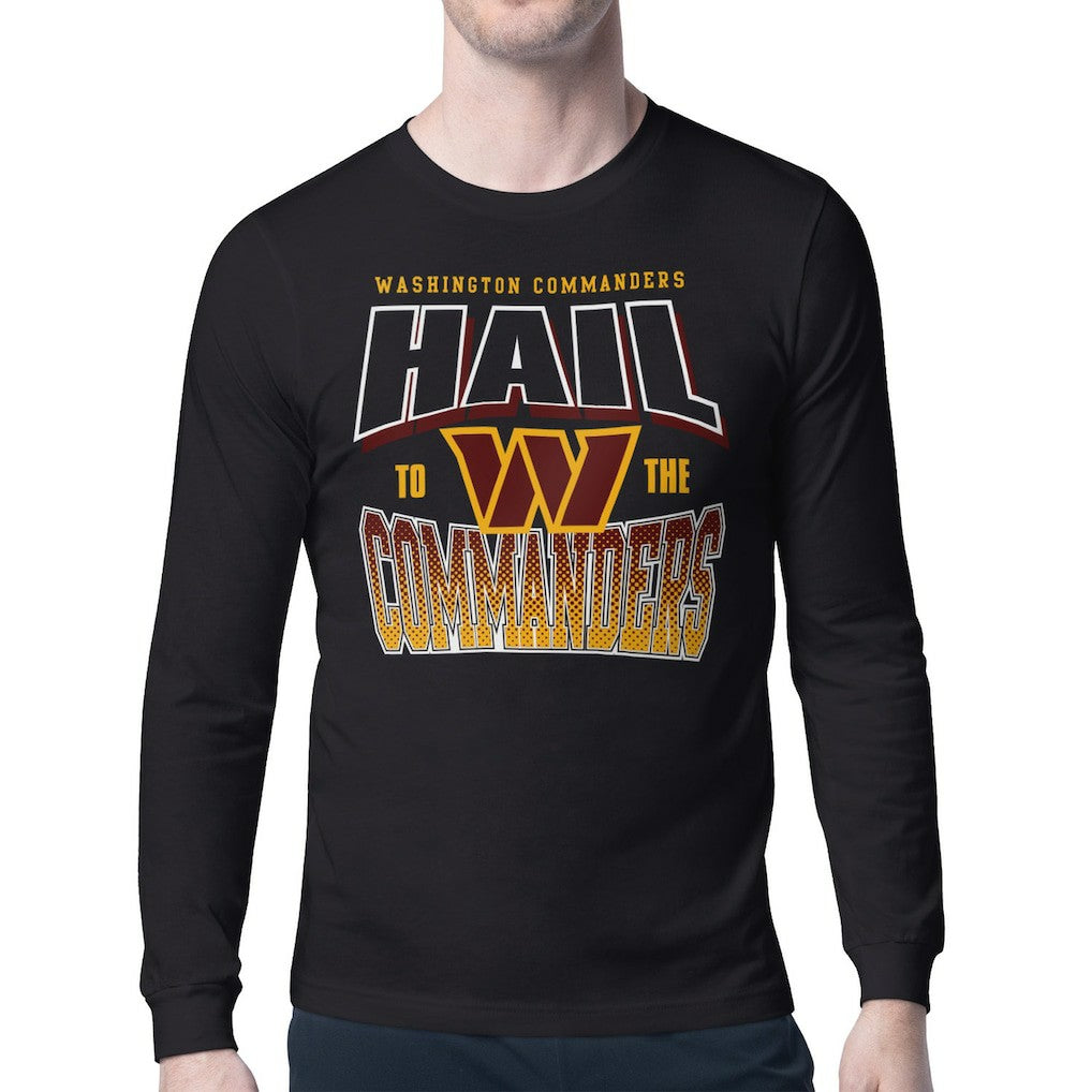 Washington Commanders Starter Comic Style Slogan Long Sleeve T-Shirt - Black cheap