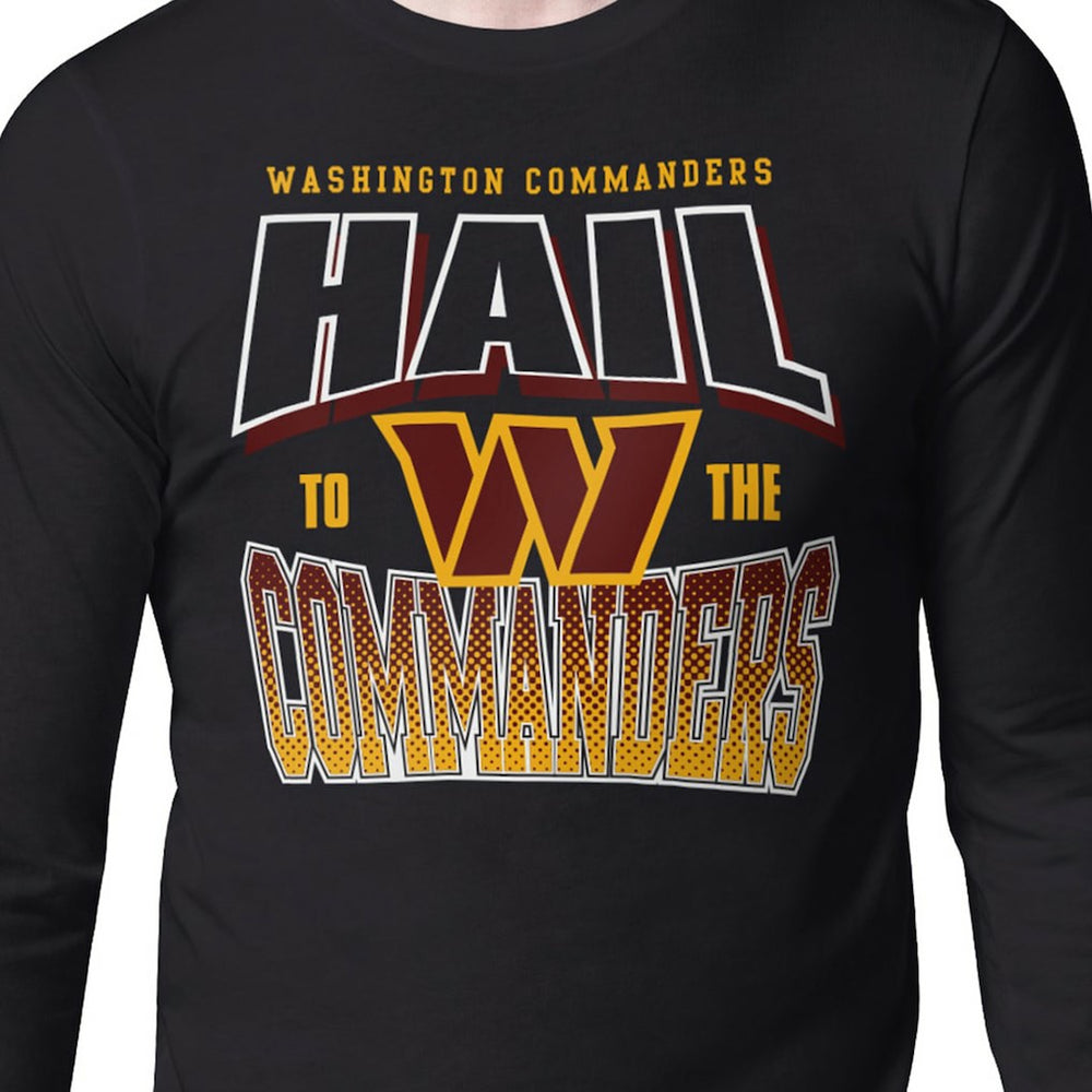 Washington Commanders Starter Comic Style Slogan Long Sleeve T-Shirt - Black cheap