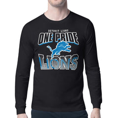 Detroit Lions Starter Comic Style Slogan Long Sleeve T-Shirt - Black online