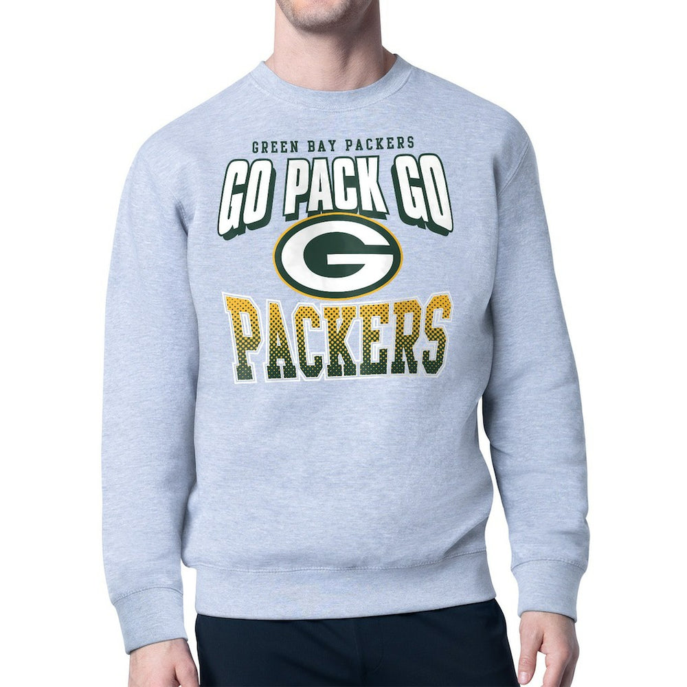 Green Bay Packers Starter Comic Style Sweatshirt - Gray for sale