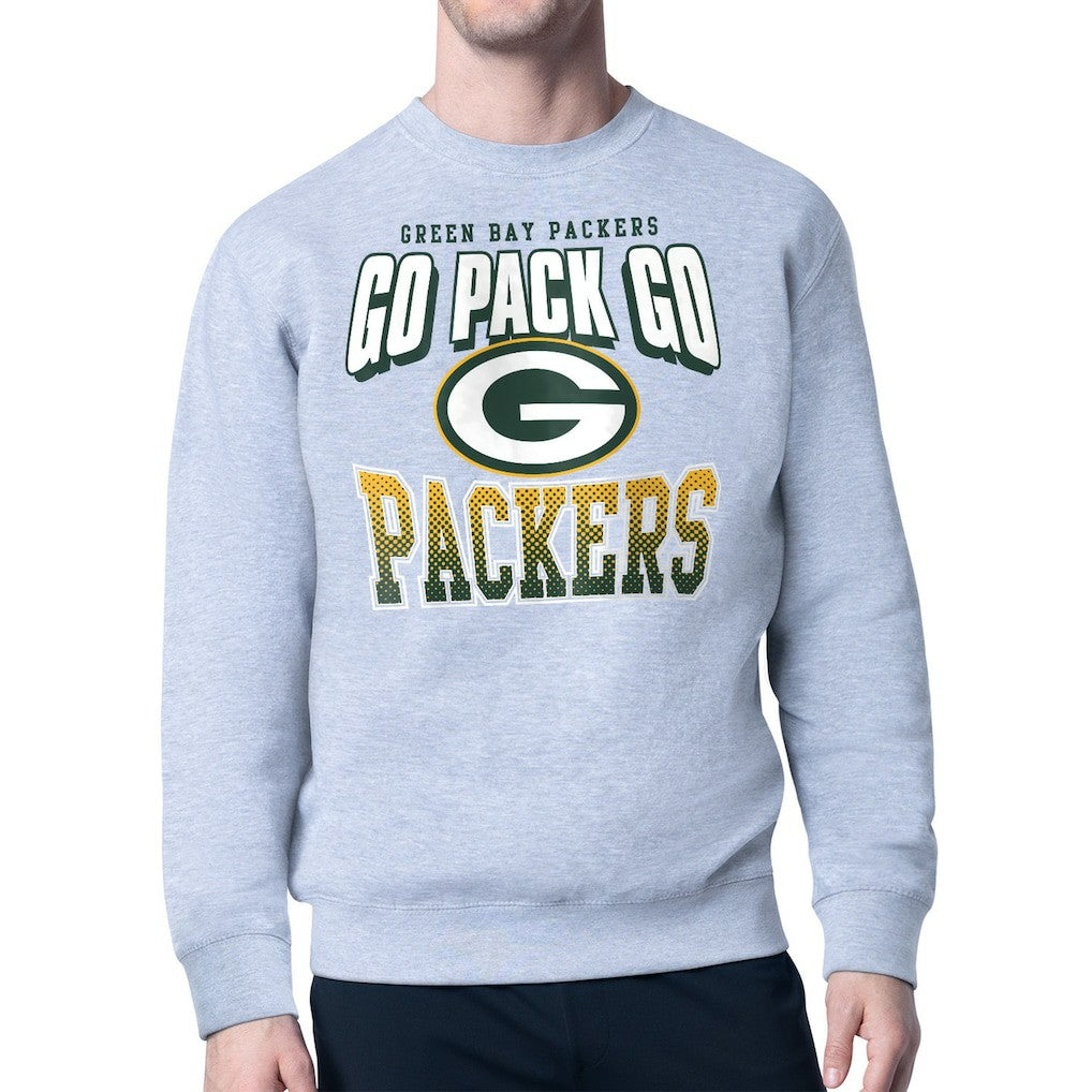 Green Bay Packers Starter Comic Style Sweatshirt - Gray for sale