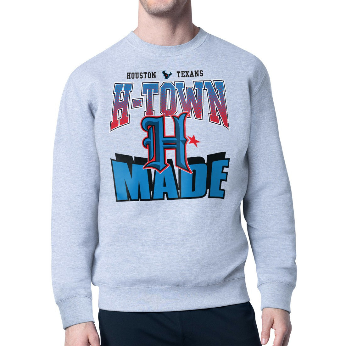 Houston Texans Starter Comic Style Sweatshirt - Gray outlet
