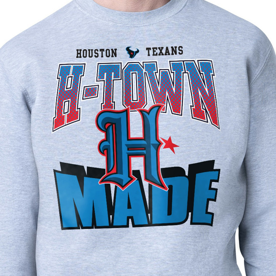 Houston Texans Starter Comic Style Sweatshirt - Gray outlet