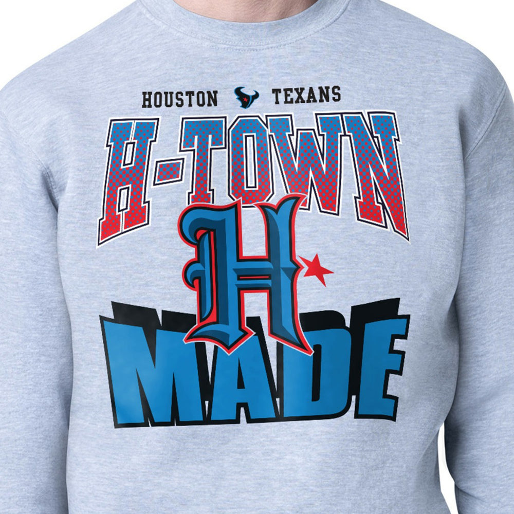 Houston Texans Starter Comic Style Sweatshirt - Gray outlet