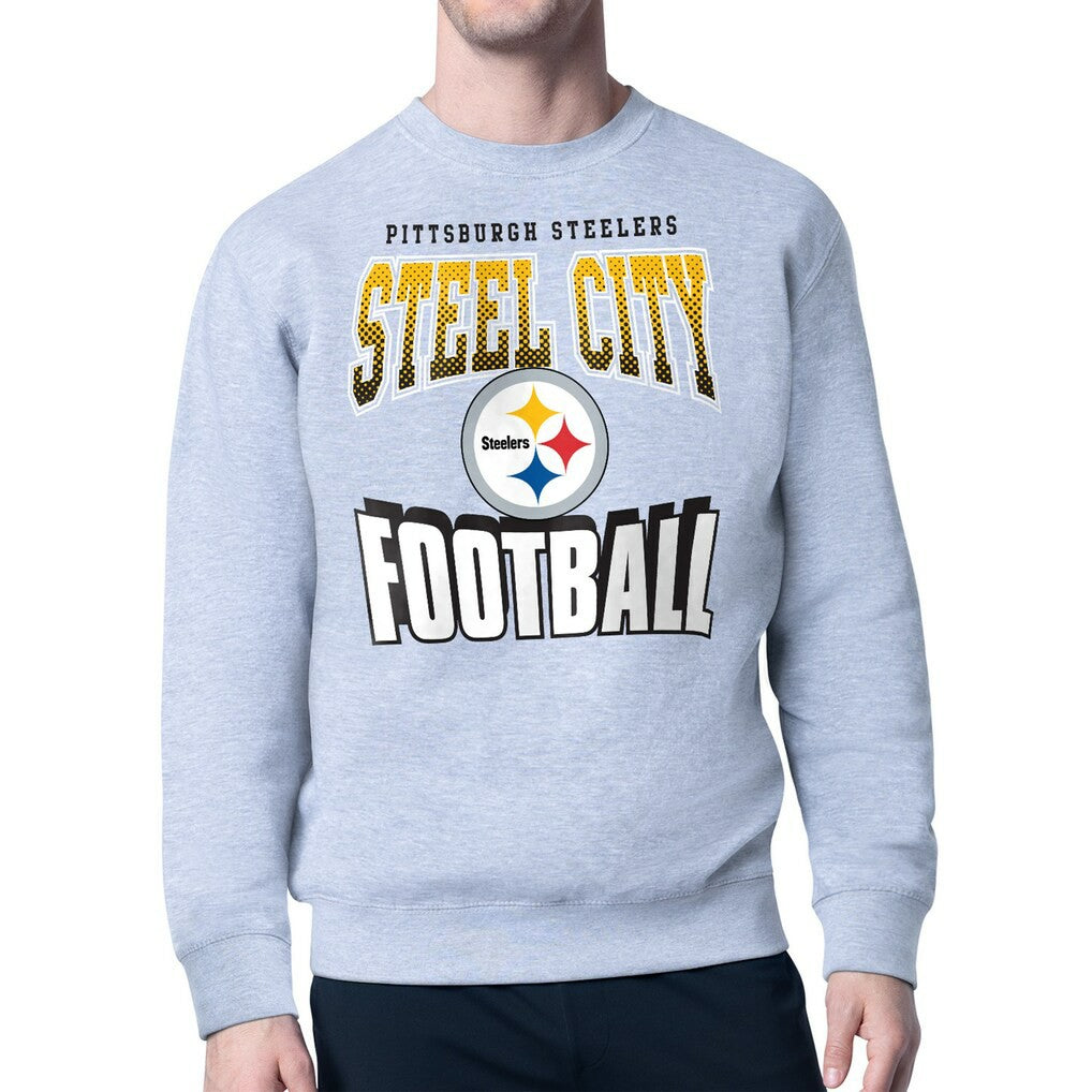 Pittsburgh Steelers Starter Comic Style Sweatshirt - Gray sale