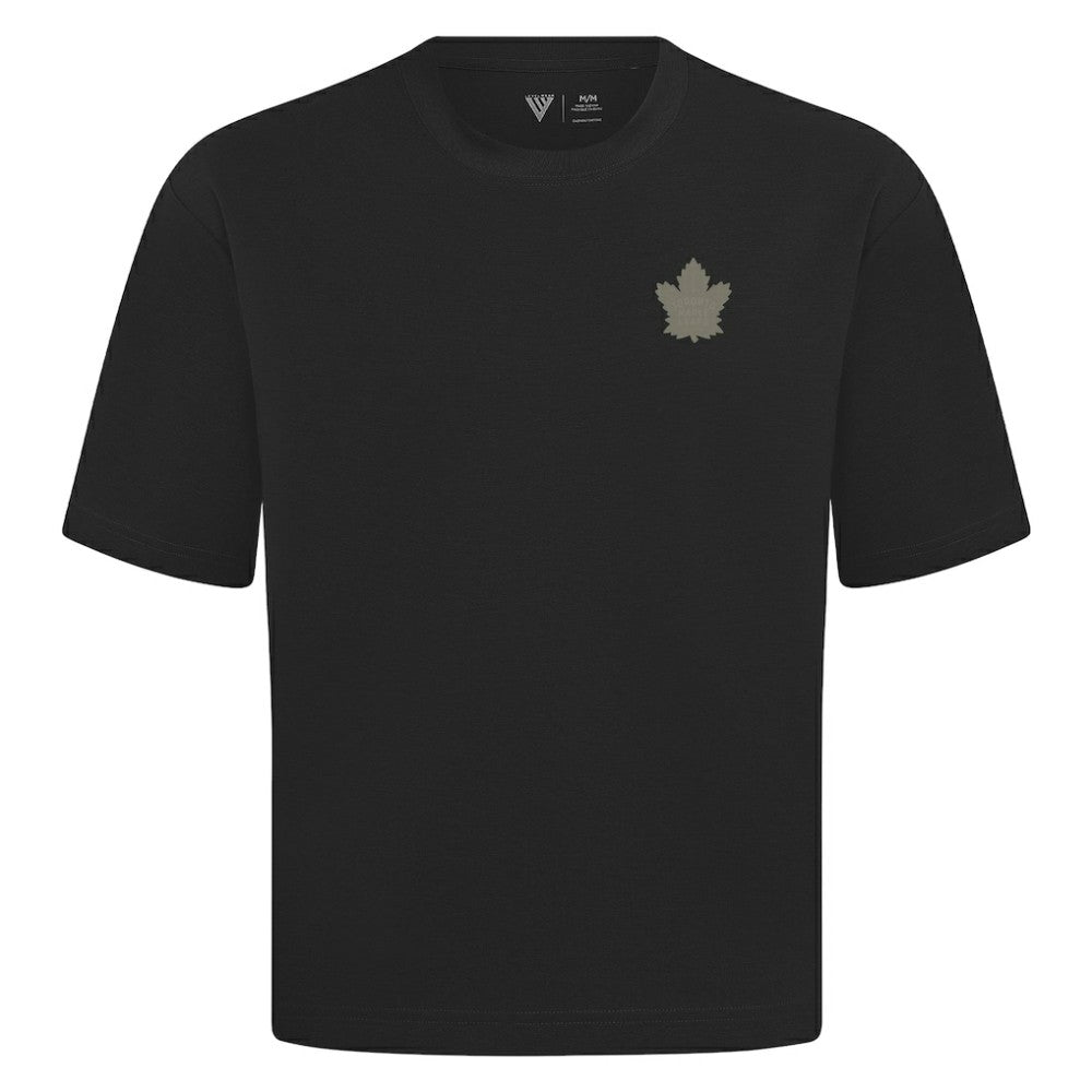 Toronto Maple Leafs Levelwear Copper Oversized Luxe Signature Knit T-Shirt - Black T-shirts