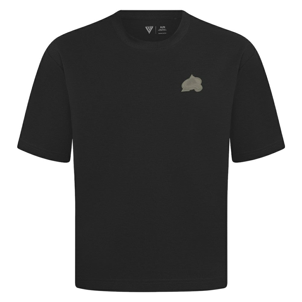Colorado Avalanche Levelwear Copper Oversized Luxe Signature Knit T-Shirt - Black T-shirts