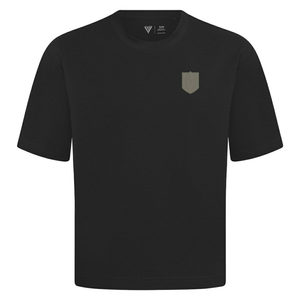 Vegas Golden Knights Levelwear Copper Oversized Luxe Signature Knit T-Shirt - Black T-shirts