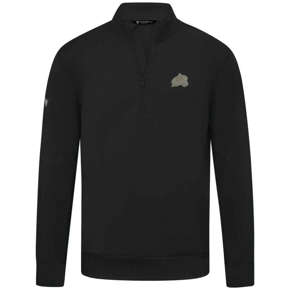 Colorado Avalanche Levelwear Copper Upright Quarter-Zip Pullover - Black Pullover