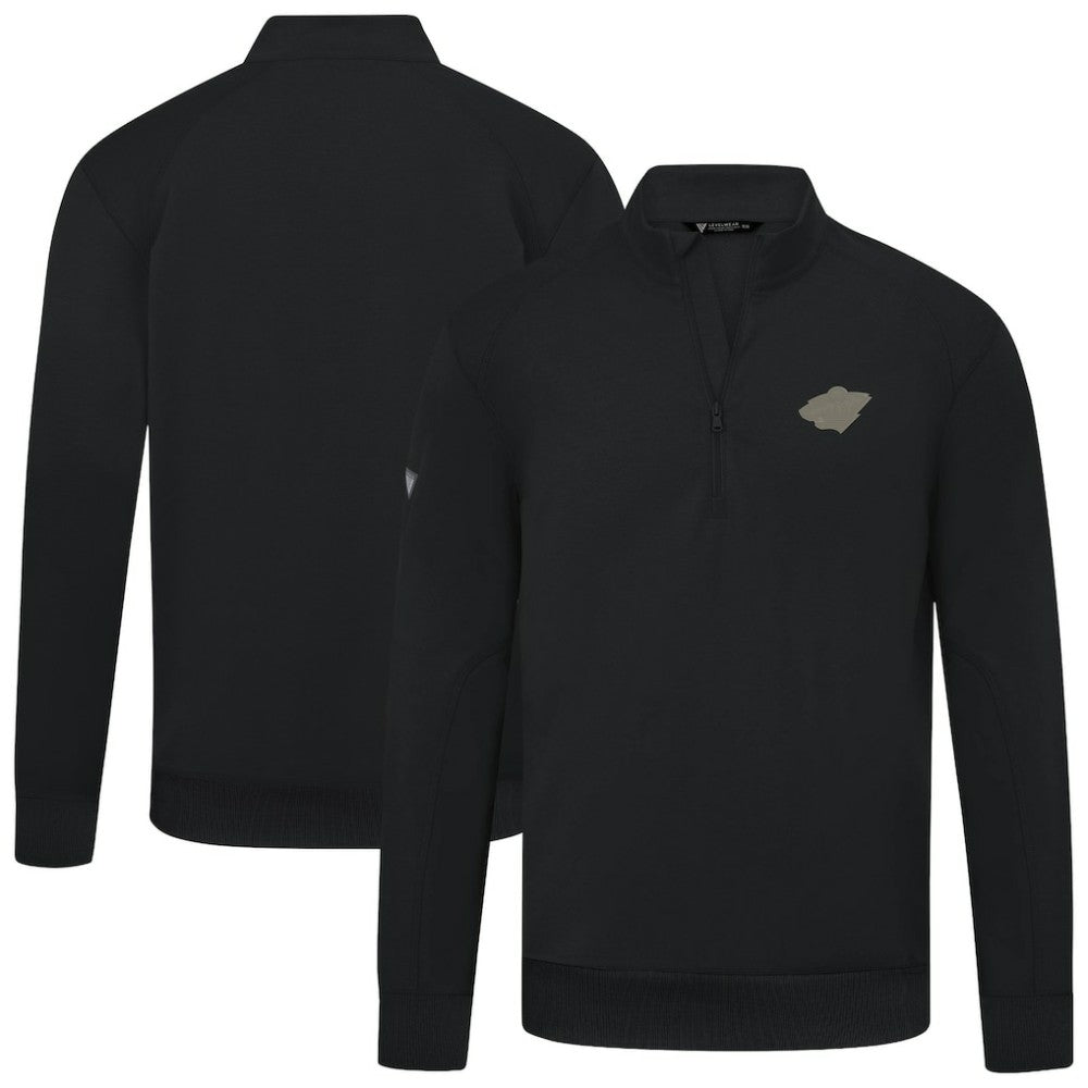 Minnesota Wild Levelwear Copper Upright Quarter-Zip Pullover - Black Pullover