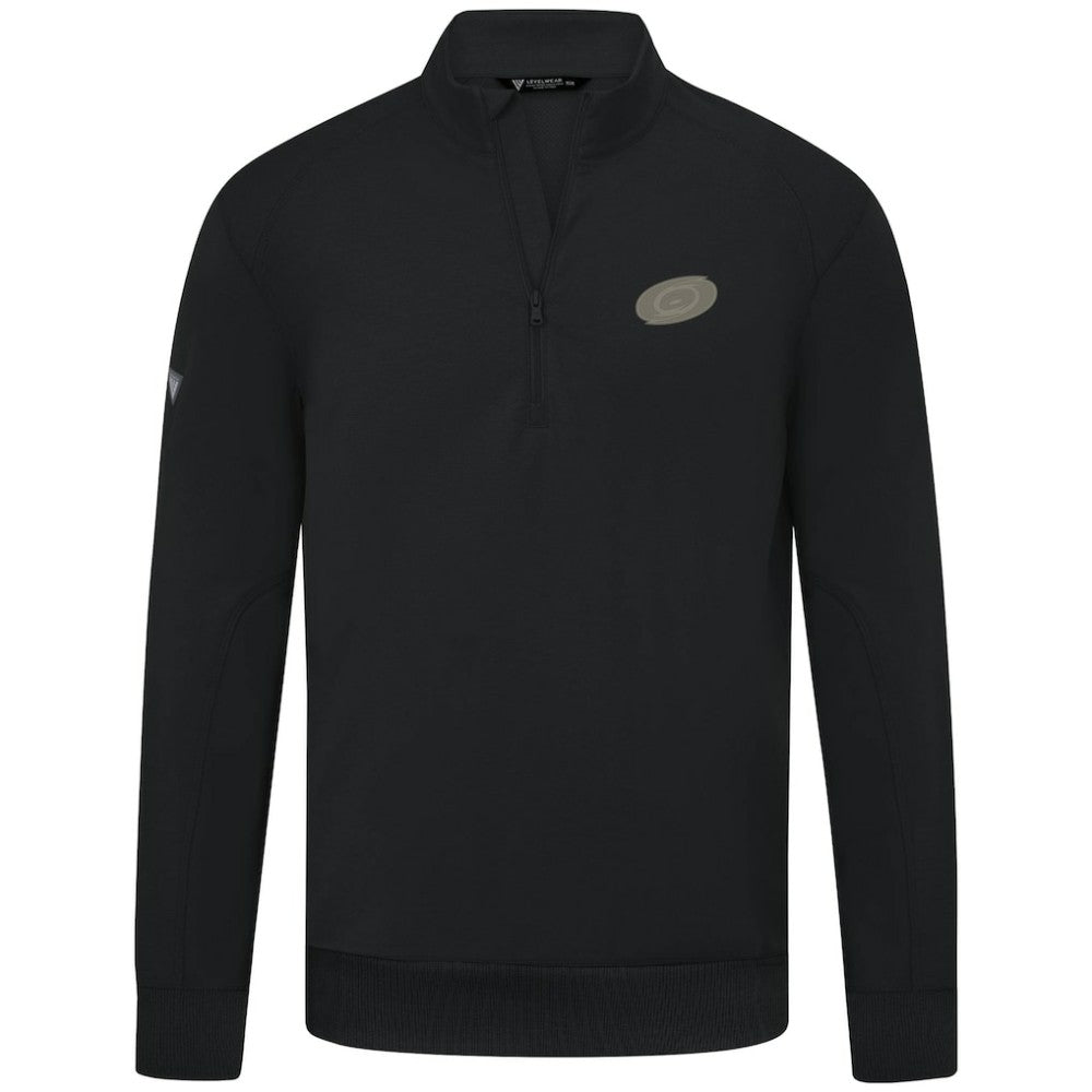 Carolina Hurricanes Levelwear Copper Upright Quarter-Zip Pullover - Black Pullover