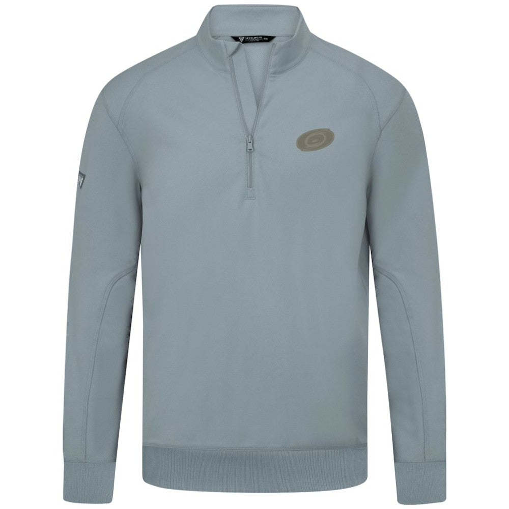 Carolina Hurricanes Levelwear Copper Upright Quarter-Zip Pullover - Gray Pullover