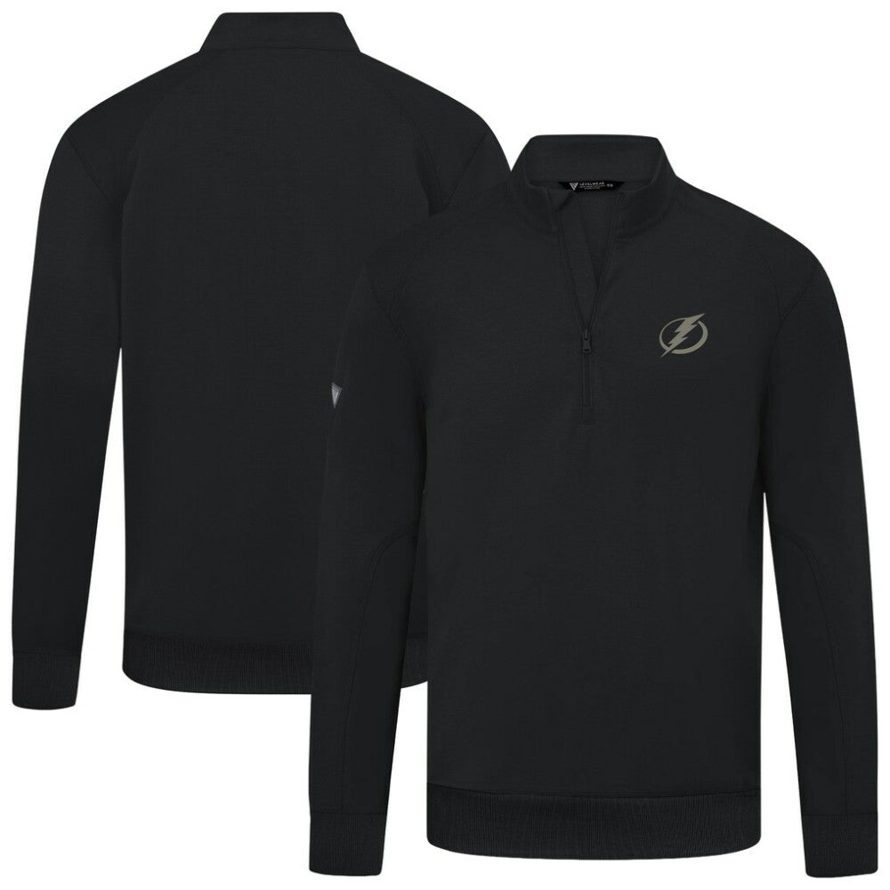 Tampa Bay Lightning Levelwear Copper Upright Quarter-Zip Pullover - Black Pullover