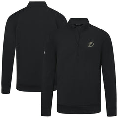 Tampa Bay Lightning Levelwear Copper Upright Quarter-Zip Pullover - Black Pullover