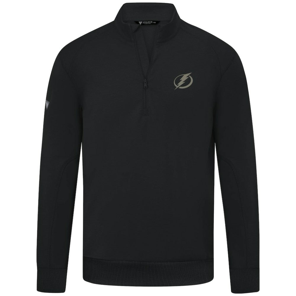 Tampa Bay Lightning Levelwear Copper Upright Quarter-Zip Pullover - Black Pullover