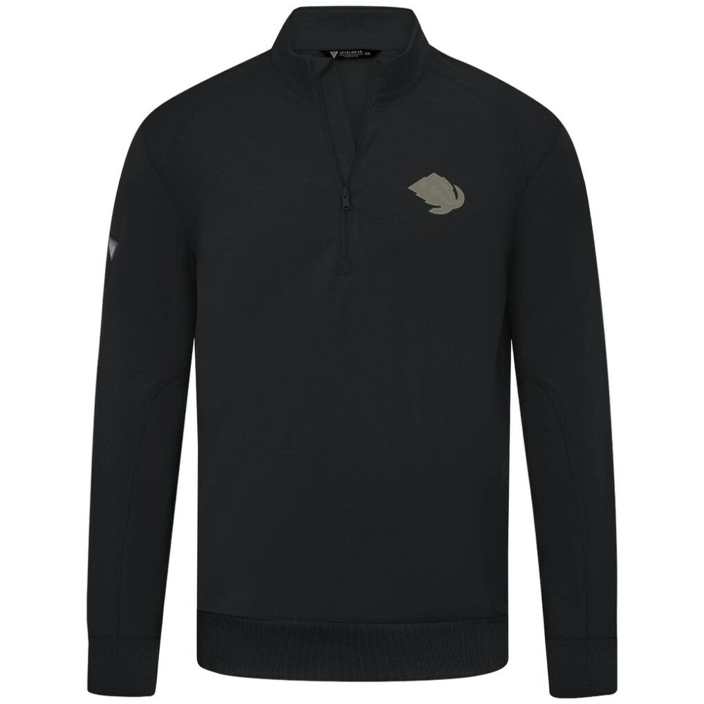 Utah Mammoth Levelwear Copper Upright Quarter-Zip Pullover - Black Pullover