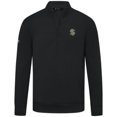 Seattle Kraken Levelwear Copper Upright Quarter-Zip Pullover - Black Pullover