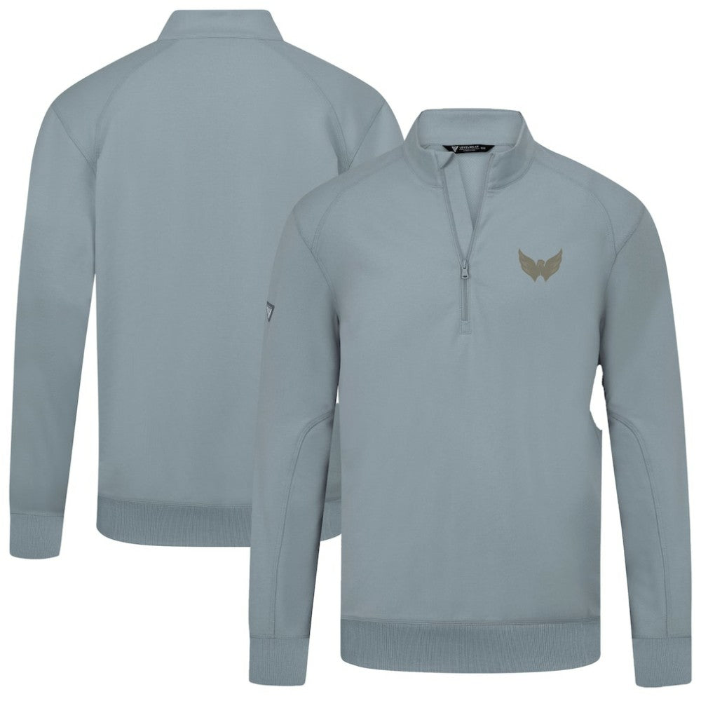 Washington Capitals Levelwear Copper Upright Quarter-Zip Pullover - Gray Pullover
