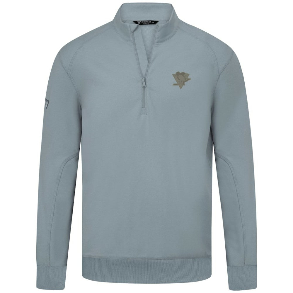 Pittsburgh Penguins Levelwear Copper Upright Quarter-Zip Pullover - Gray Pullover