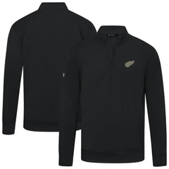 Detroit Red Wings Levelwear Copper Upright Quarter-Zip Pullover - Black Pullover