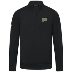 Philadelphia Flyers Levelwear Copper Upright Quarter-Zip Pullover - Black Pullover