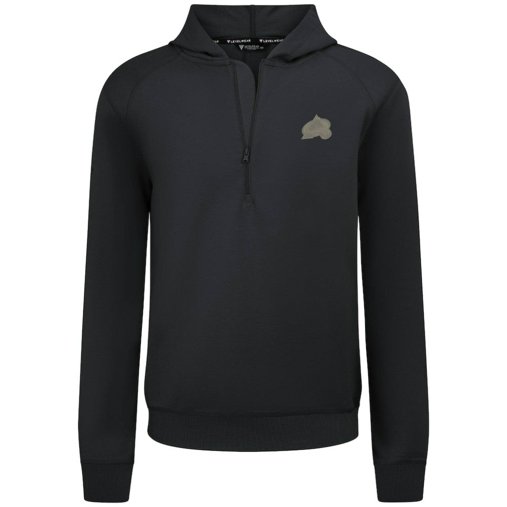 Colorado Avalanche Levelwear Technic Quarter-Zip Pullover Hoodie - Black Hoodies