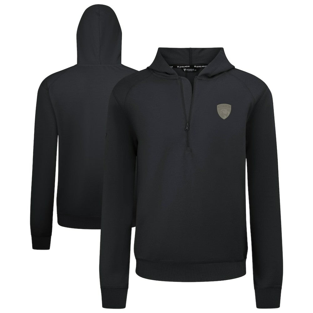 Florida Panthers Levelwear Technic Quarter-Zip Pullover Hoodie - Black Hoodies