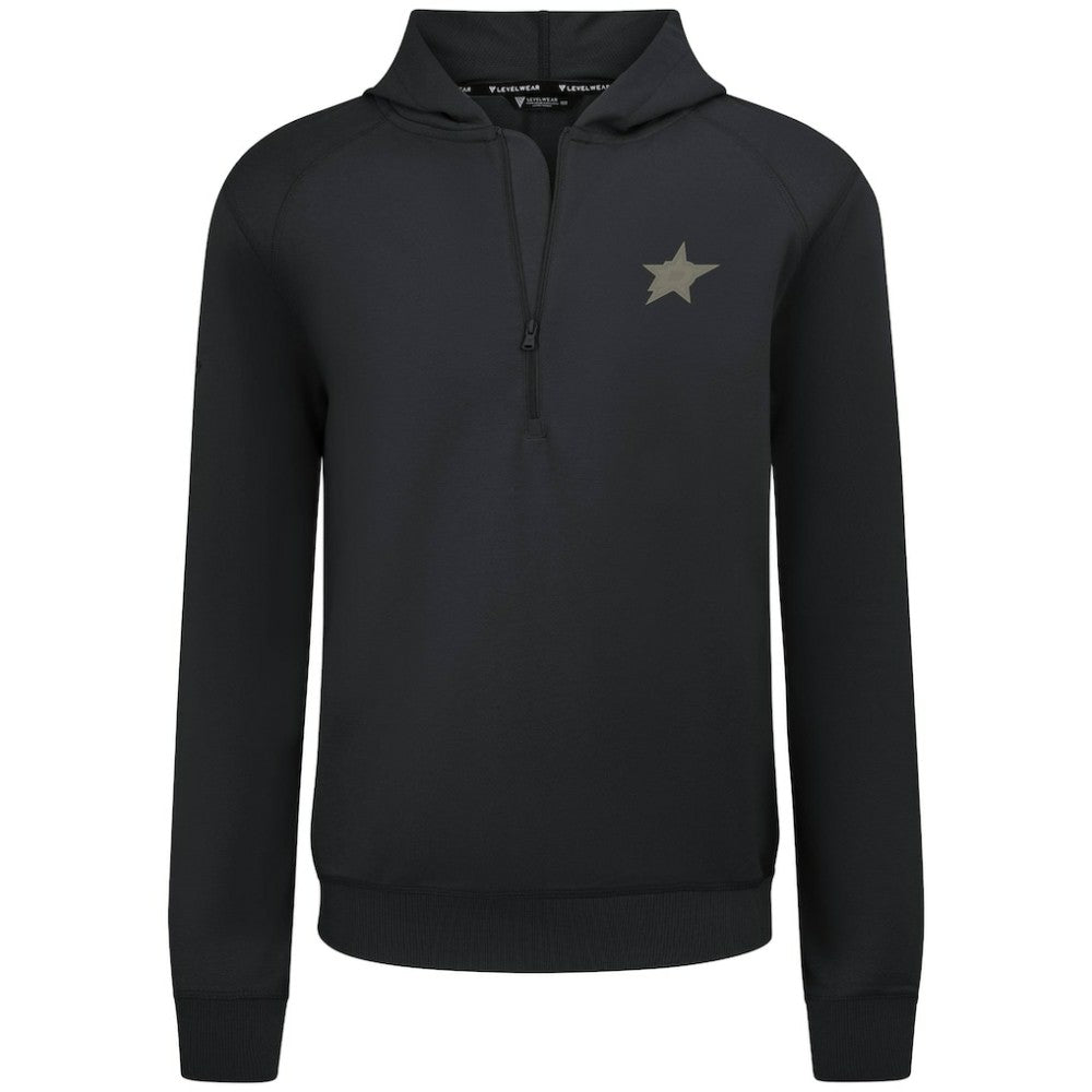 Dallas Stars Levelwear Technic Quarter-Zip Pullover Hoodie - Black Hoodies