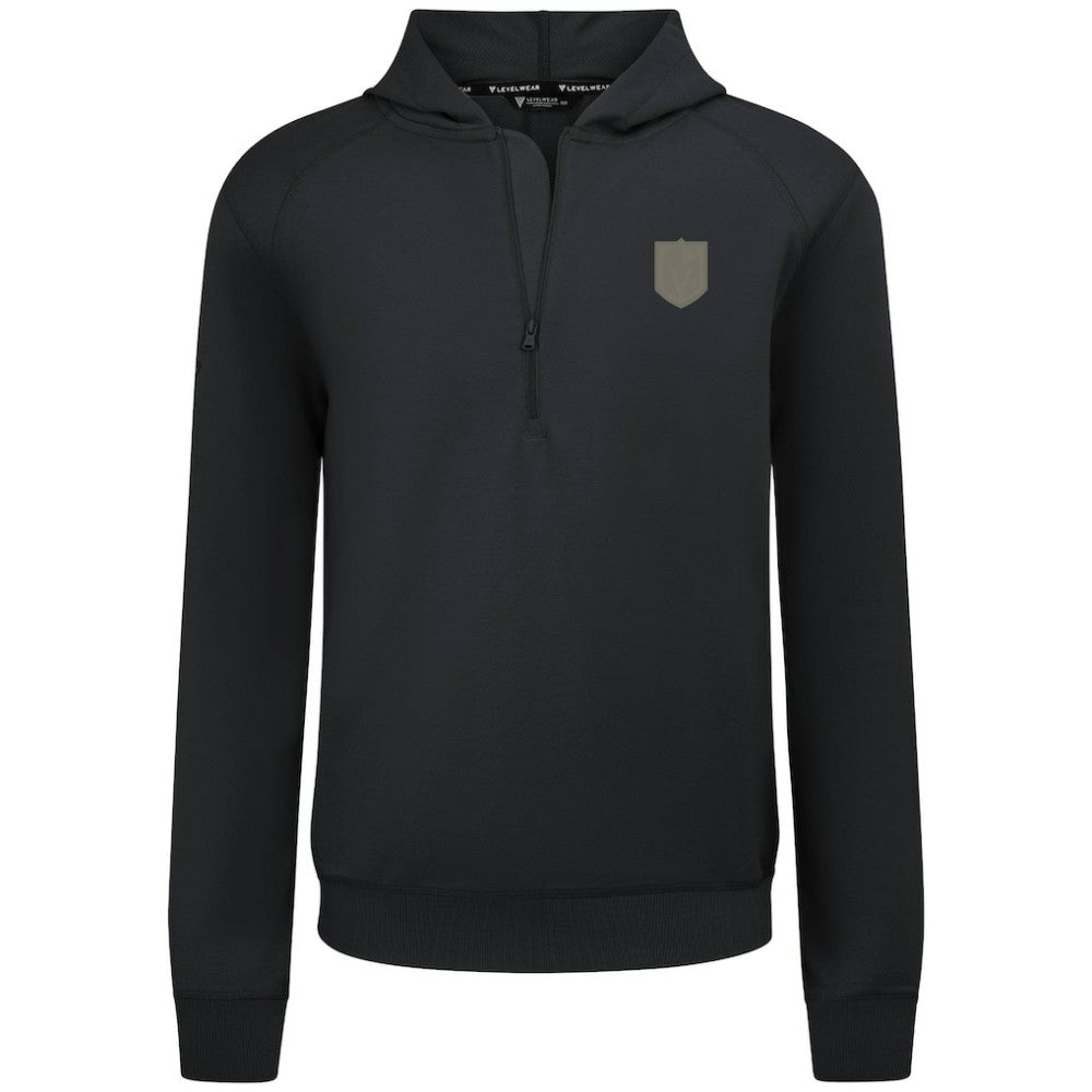 Vegas Golden Knights Levelwear Technic Quarter-Zip Pullover Hoodie - Black Hoodies